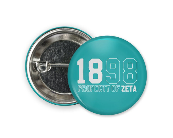 ZTA Zeta Tau Alpha Property Of  Button