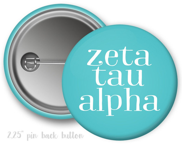 ZTA Zeta Tau Alpha Simple Button