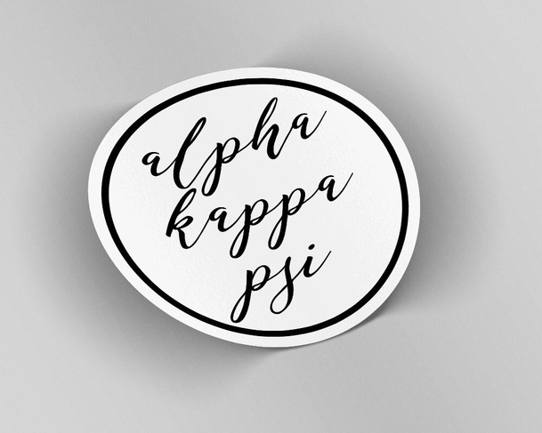 AKPsi Alpha Kappa Psi Circle Script Sticker