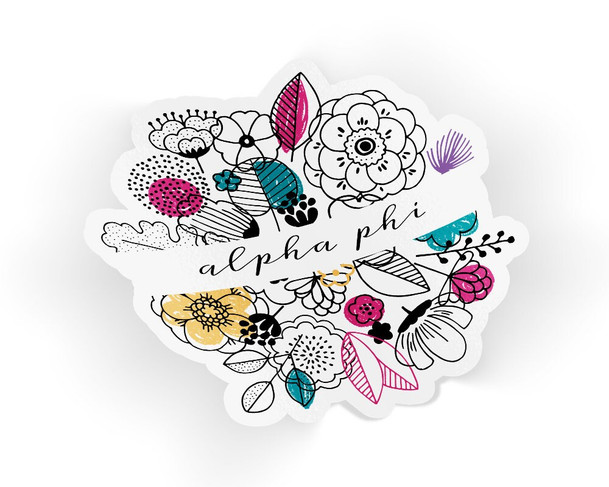 Alpha Phi Flower Sticker