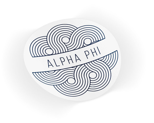 Alpha Phi Geo Scroll Sticker