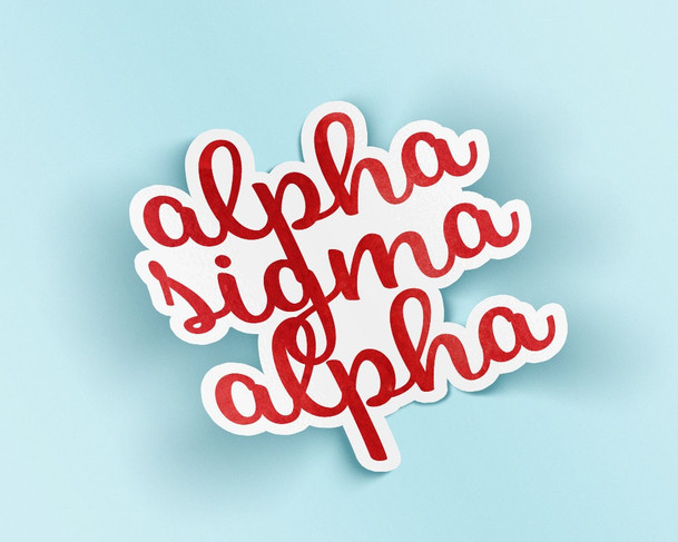 ASA Alpha Sigma Alpha Watercolor Script Sticker