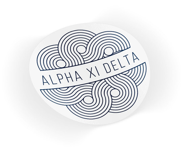 AXiD Alpha Xi Delta Geo Scroll Sticker