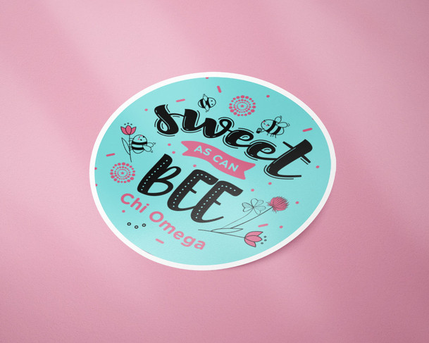 ChiO Chi Omega Sweet As Can Bee Sticker