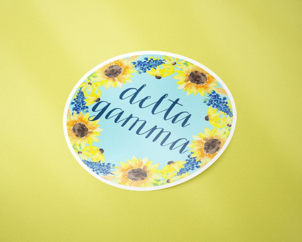 DG Delta Gamma Sunflower Sticker