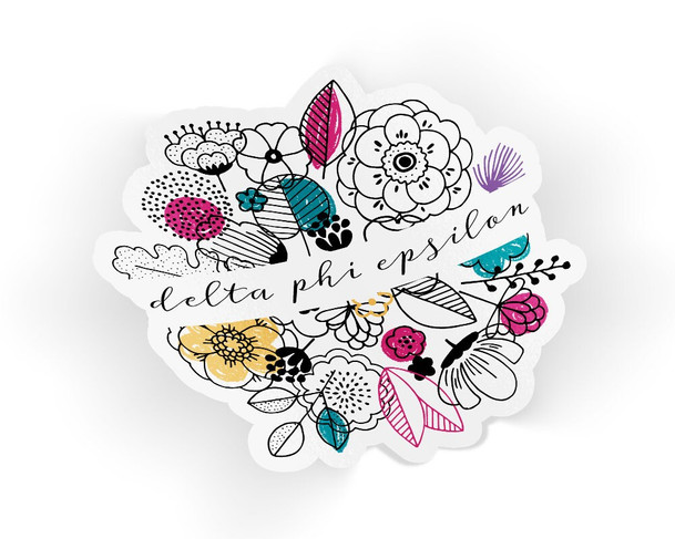 DPhiE Delta Phi Epsilon Flower Sticker