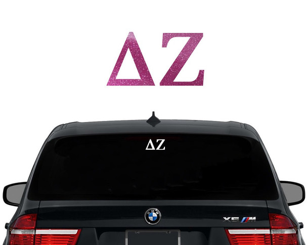 DZ Delta Zeta Greek Letters Sorority Decal Laptop Sticker Car Decal