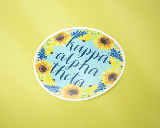 KAO Kappa Alpha Theta Sunflower Sticker