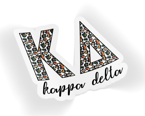 KD Kappa Delta Leopard Sticker
