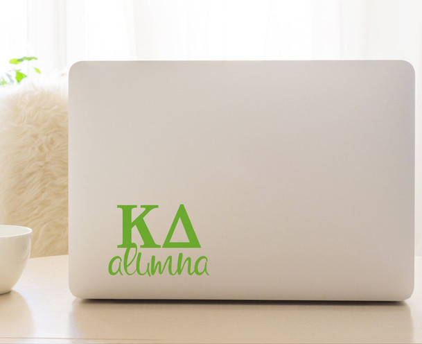 KD Kappa Delta Letters Alumna Sorority Decal Laptop Sticker Car Decal