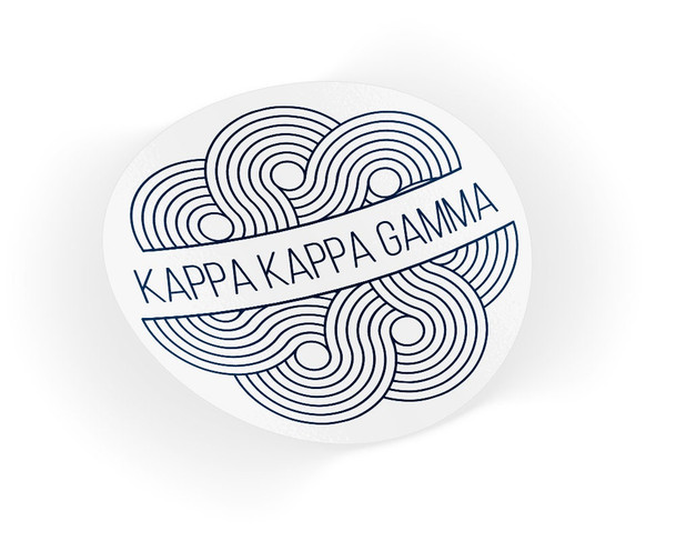 KKG Kappa Kappa Gamma Geo Scroll Sticker