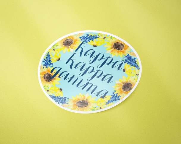 KKG Kappa Kappa Gamma Sunflower Sticker