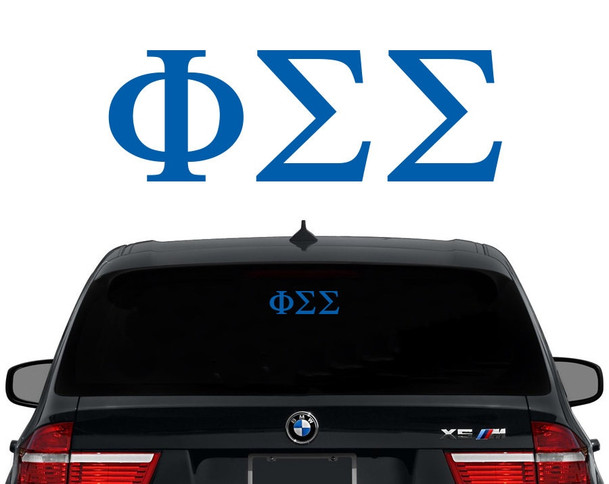PhiSig Phi Sigma Sigma Greek Letters Sorority Decal Laptop Sticker Car Decal