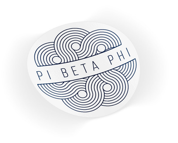 PiPhi Pi Beta Phi Geo Scroll Sticker