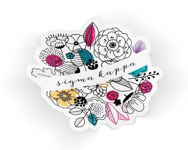 SK Sigma Kappa Flower Sticker