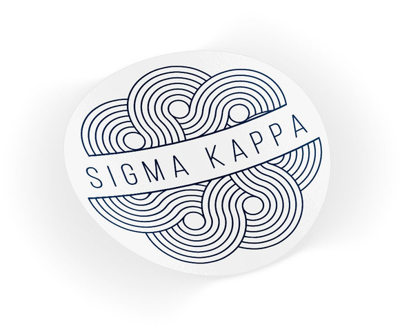 SK Sigma Kappa Geo Scroll Sticker