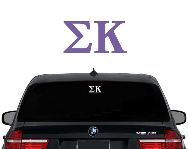 SK Sigma Kappa Greek Letters Sorority Decal Laptop Sticker Car Decal