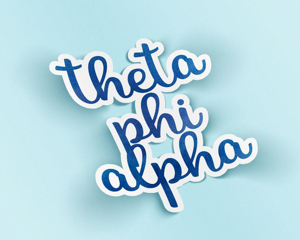  TPA Theta Phi Alpha Watercolor Script Sticker 