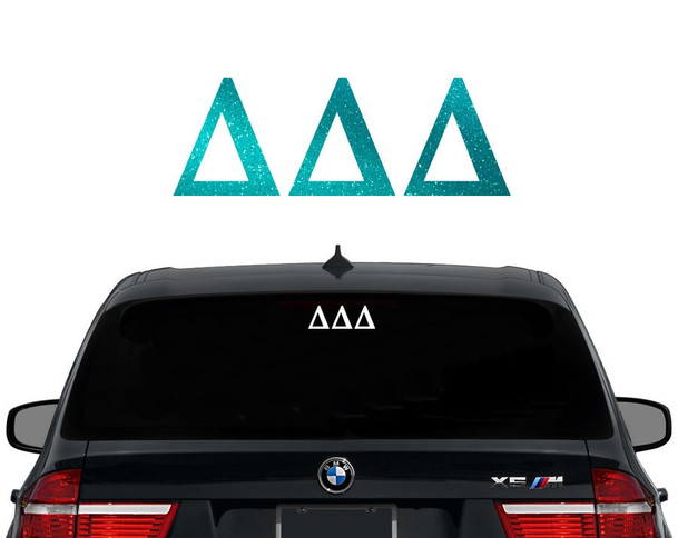 TriDelta Delta Delta Delta Greek Letters Sorority Decal Laptop Sticker Car Decal