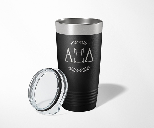 AXiD Alpha Xi Delta Letters Stainless Steel Laser Engraved Tumbler-30 ounces