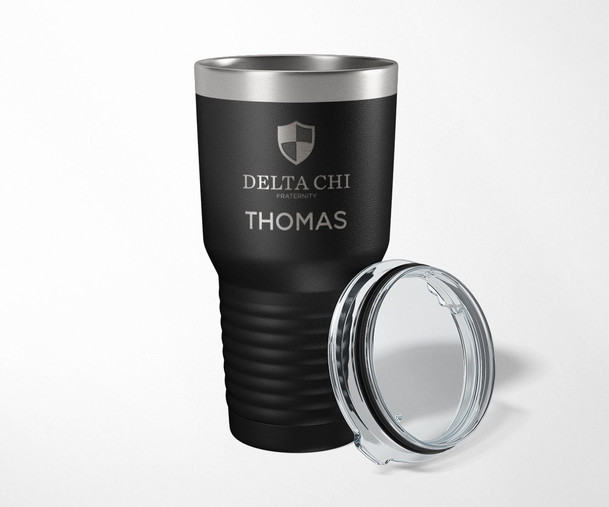 Delta Chi Custom Logo Stainless Steel Laser Engraved Tumbler-30 ounces