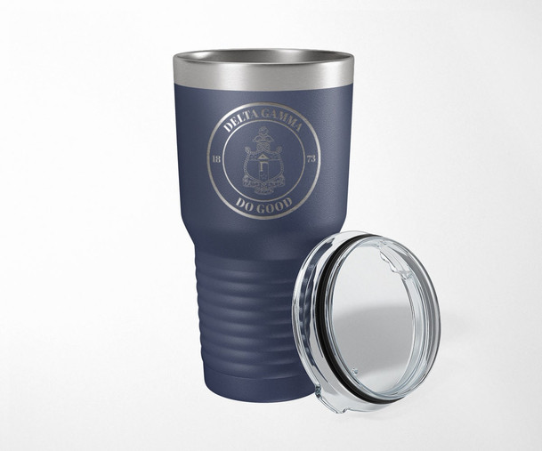 DG Delta Gamma Seal Stainless Steel Laser Engraved Tumbler-30 ounces