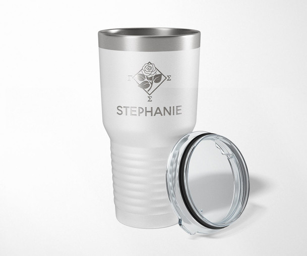 GSS Gamma Sigma Sigma Custom Logo Stainless Steel Laser Engraved Tumbler-30 ounces