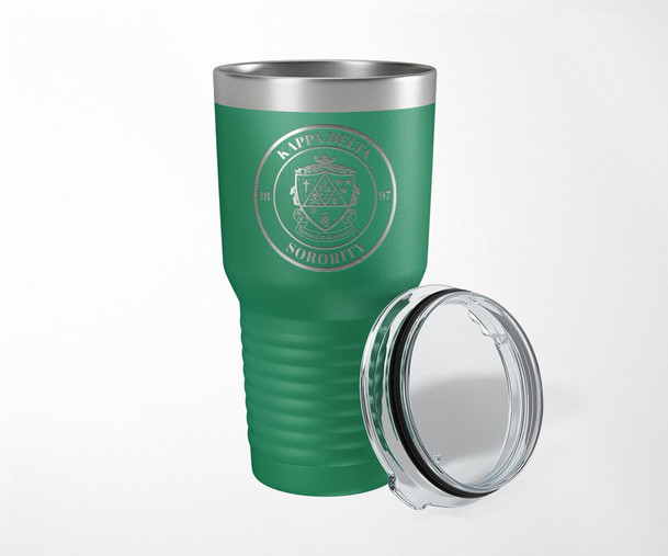 KD Kappa Delta Seal Stainless Steel Laser Engraved Tumbler-30 ounces