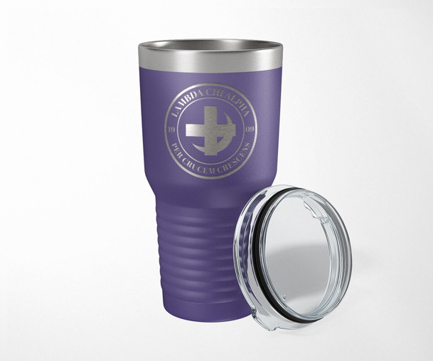 Lambda Chi Alpha Seal Stainless Steel Laser Engraved Tumbler-30 ounces