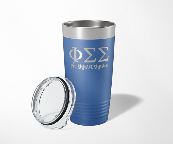 PhiSig Phi Sigma Sigma Classic Stainless Steel Laser Engraved Tumbler-30 ounces