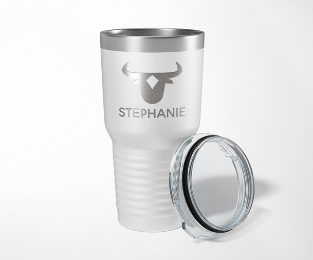 SA Sigma Alpha Custom Baby Bull Stainless Steel Laser Engraved Tumbler-30 ounces