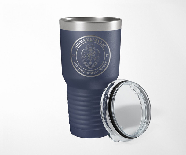 SDT Sigma Delta Tau Seal Stainless Steel Laser Engraved Tumbler-30 ounces