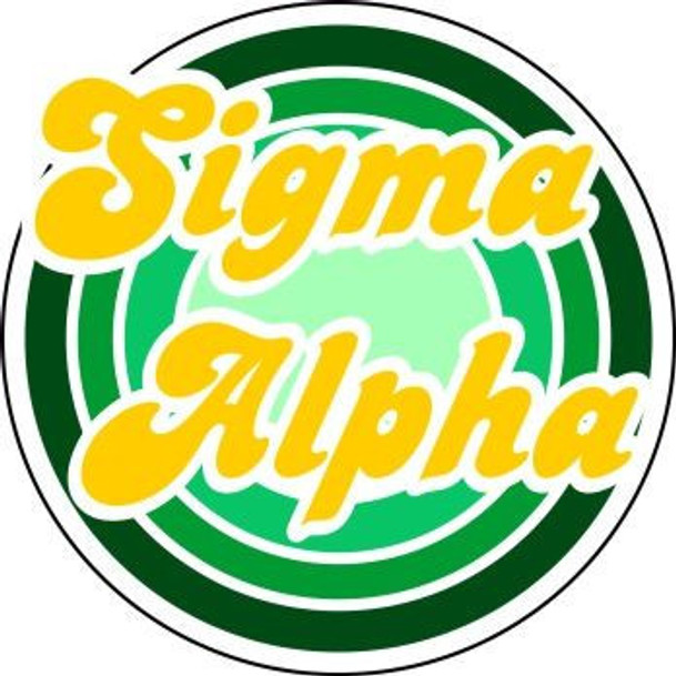 Sigma Alpha Retro Round Decals