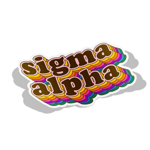 Sigma Alpha Retro Maya Decal Sticker