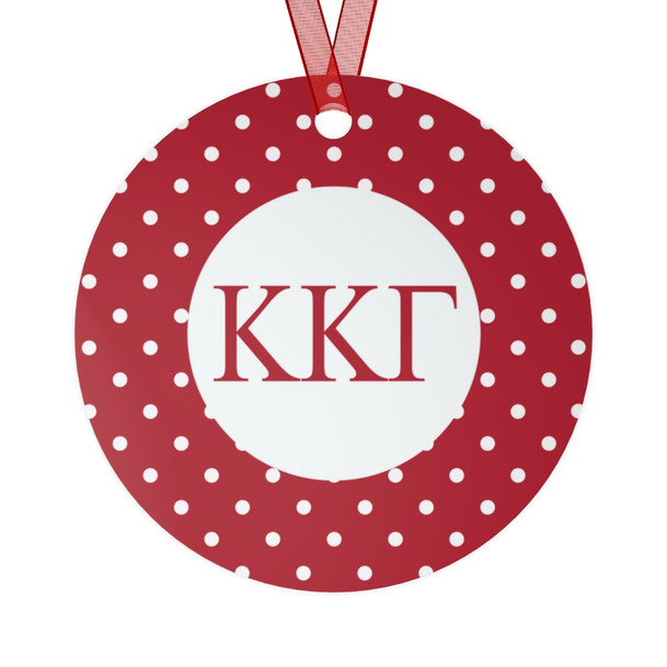 Kappa Kappa Gamma Red Polka Dots Christmas Ornaments