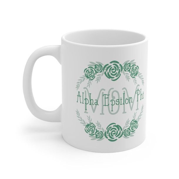 Alpha Epsilon Phi Floral Mom Coffee Mug