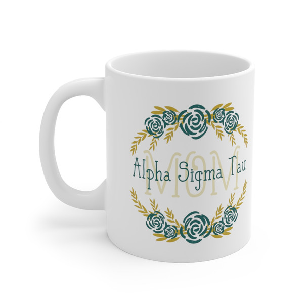 Alpha Sigma Tau Floral Mom Coffee Mug