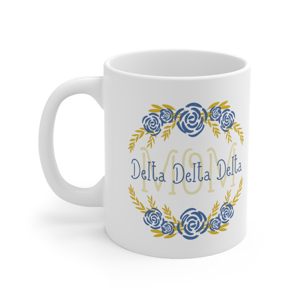 Delta Delta Delta Floral Mom Coffee Mug