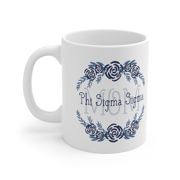 Phi Sigma Sigma Floral Mom Coffee Mug