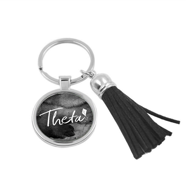 Kappa Alpha Theta Watercolor Tassel Keychain