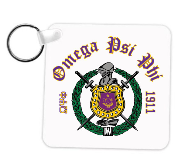 Omega Psi Phi Crest Key Chain