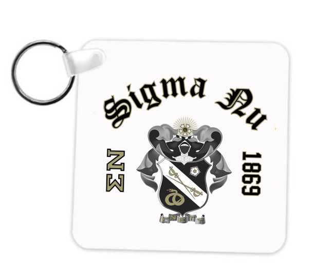 Sigma Nu Crest Key Chain