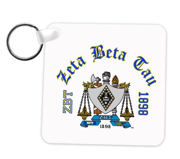 Zeta Beta Tau Crest Key Chain