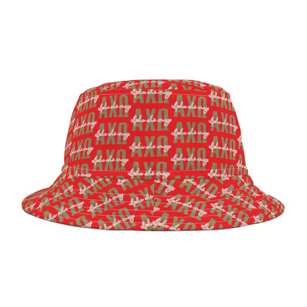 Alpha Chi Omega All Over Print Bucket Hat