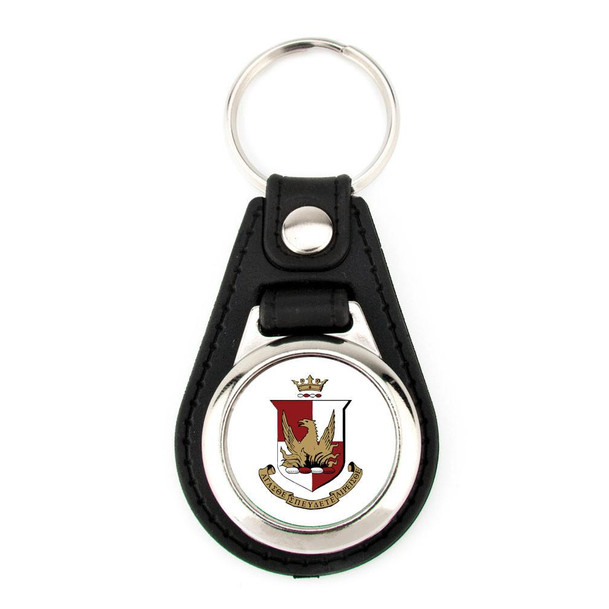 Alpha Sigma Alpha Leatherette Teardrop Keychain 
