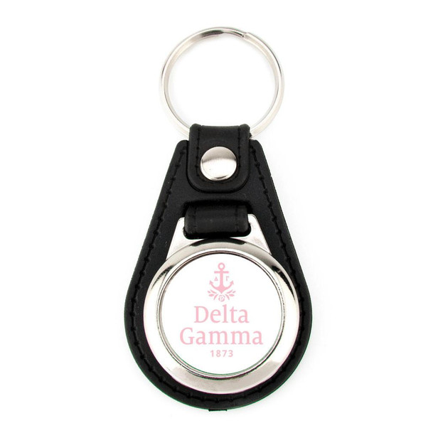  Delta Gamma Leatherette Teardrop Keychain 