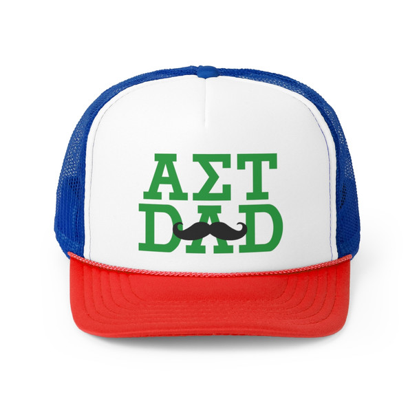 Alpha Sigma Tau Dad Stache Trucker Caps