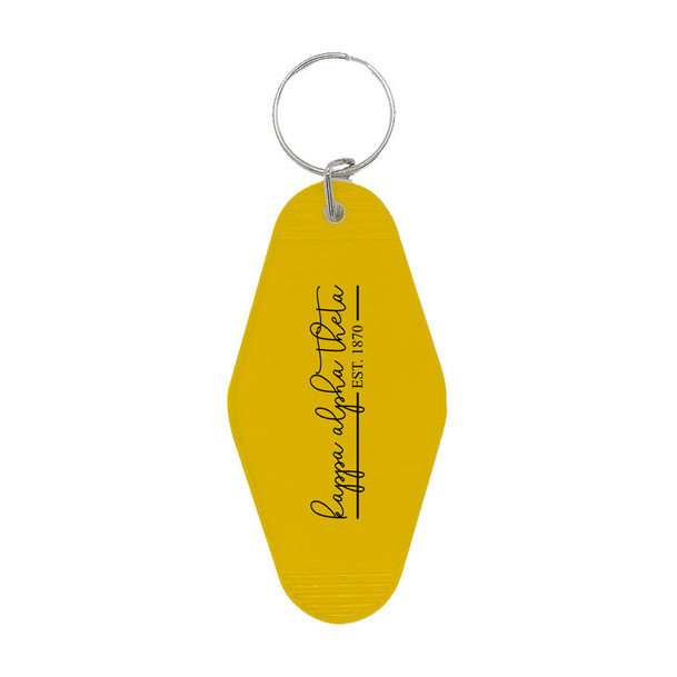 Kappa Alpha Theta Hotel Shaped Keychain