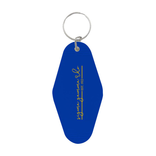 Sigma Gamma Rho Hotel Shaped Keychain