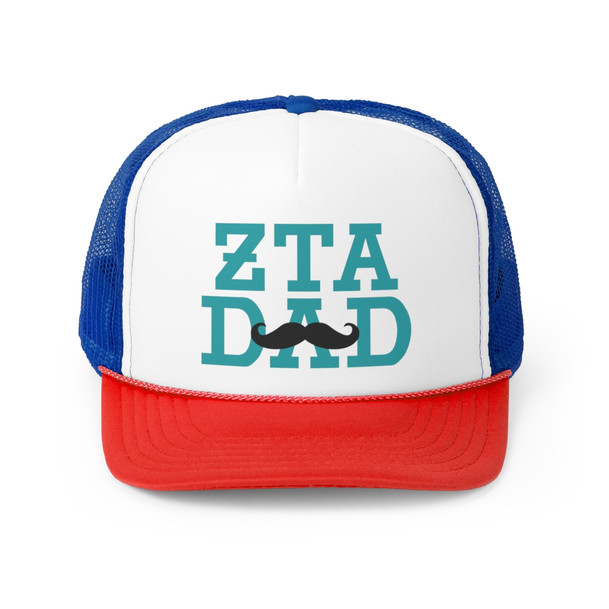 Zeta Tau Alpha Dad Stache Trucker Caps